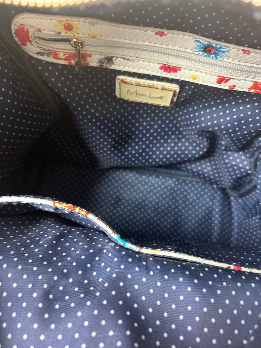 Moda Luxe Faux Leather Floral Print Bavkpack good clean condition - Picture 10 of 10